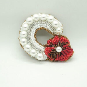 coquette-red brooch