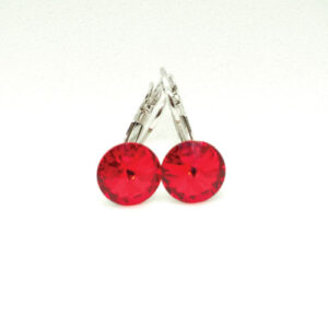 swarovski earrings -red