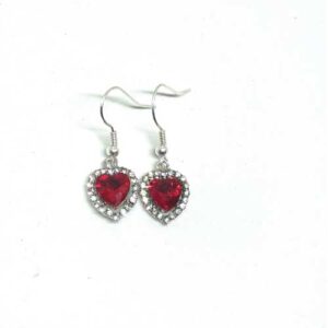 red hearts -earrings