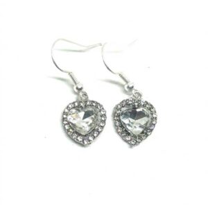 heart earrings - white